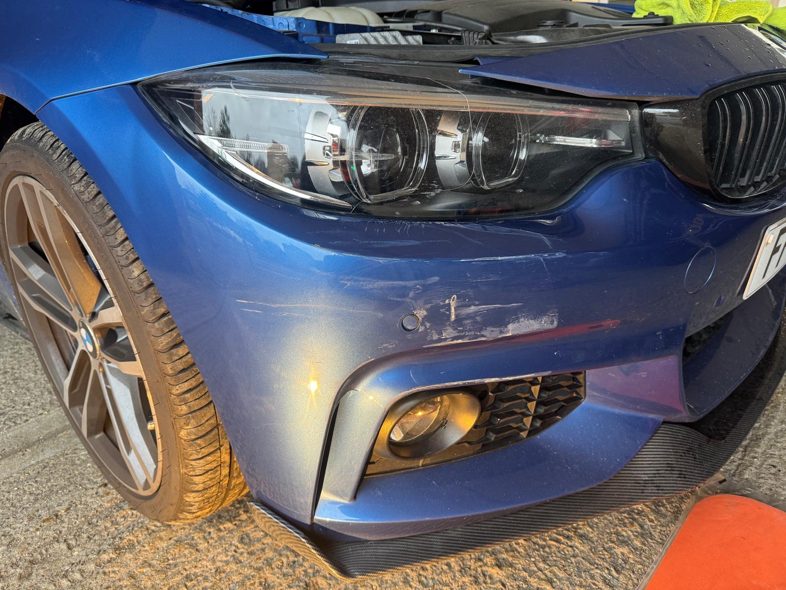 Front Bumper Repair, BMW 4 Series - before